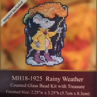 Mill Hill, Counted Glass Bead Cross Stitch Kit, Rainy Weather, Mouse, MH181925