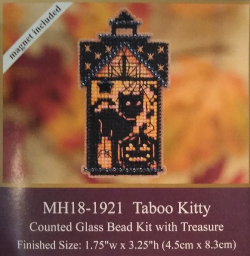 Mill Hill, Counted Glass Bead Cross Stitch Kit, Taboo Kitty, MH18-1921