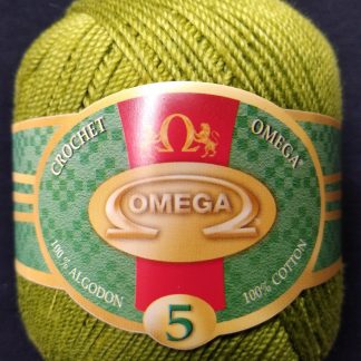 Omega, Crochet Cotton #5, 66, Verde Hoja (Leaf Green)