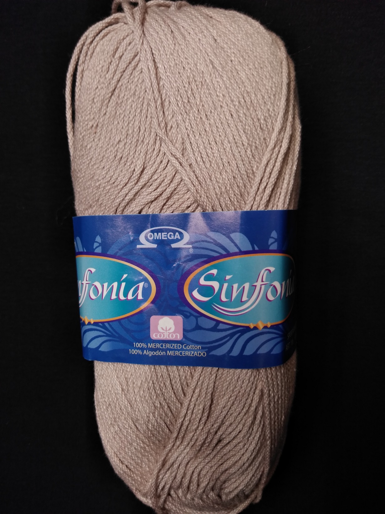 Omega, Sinfonia, Cotton Yarn, 808, Gris Claro (Light Grey)