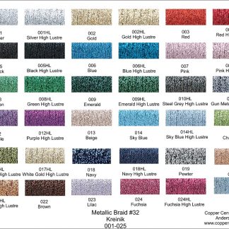 Kreinik, Heavy Metallic Braid #32: 001 Silver