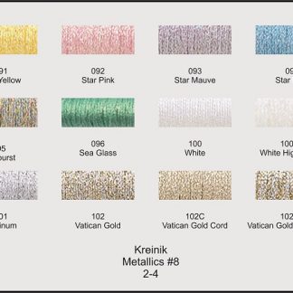 Kreinik, Fine Metallic Braid #8: 104C Colonial Gold Cord