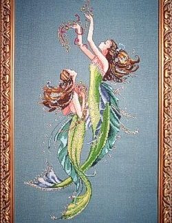 Mirabilia Designs, Cross Stitch Pattern, MD85, Mermaids of the Deep Blue