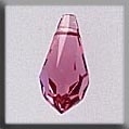 Mill Hill, Crystal Treasures, 13054, Very Small Teardrop, Rose AB