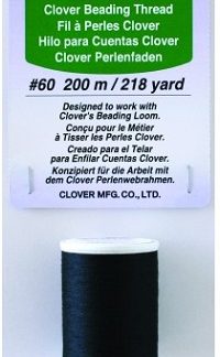 Clover Beading Thread, #60, 9917, Black