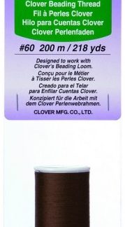 Clover Beading Thread, #60, 9914, Brown