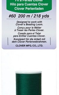 Clover Beading Thread, #60, 9915, Green