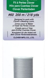 Clover Beading Thread, #60, 9916, Light Gray