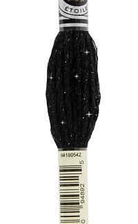 DMC, Mouline Etoile Embroidery Thread, C310, Black