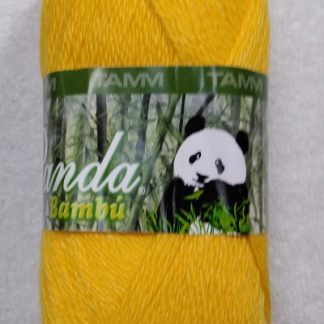 Hilos Omega, Tamm Panda Bambu (Wool Bamboo Fingering Yarn), 100 g, 3103 Amarillo (Yellow)