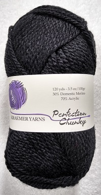 Kraemer Yarns, Perfection, Chunky (Bulky 5), Onyx, 7040