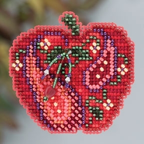 Mill Hill, Counted Glass Bead Cross Stitch Kit, Jeweled Apple, MH18-3202