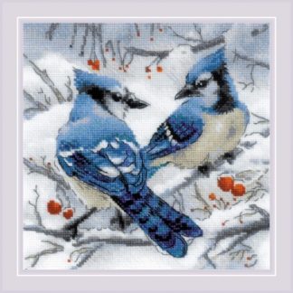 Rilois, Cross Stitch Kit, Blue Jays, 1925