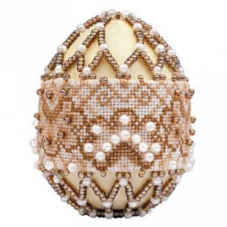 Riolis, Combopu Cama, Cross Stitch Easter Egg Ornament, Capuccino, B214