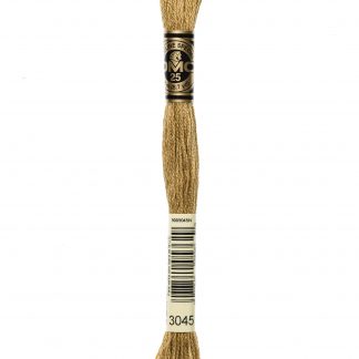 DMC, Embroidery Floss, 6-Strand, 3045, Yellow Beige Dark