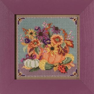 Mill Hill, Counted Glass Bead Cross Stitch Kit, Floral Pumpkin, MH14-2125