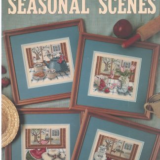 Leisure Arts, Seasonal Scenes, Sandi Gore Evans, #2442, Counted Cross Stitch Pattern, 1993, Used