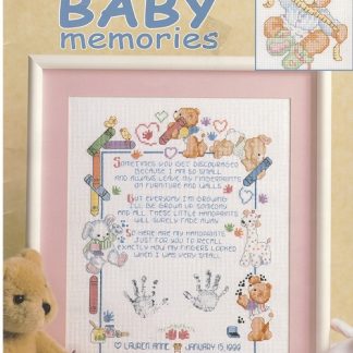 Leisure Arts, Sweet Baby Memories, 8 Designs, #3206, Counted Cross Stitch Patterns, 2000, Used