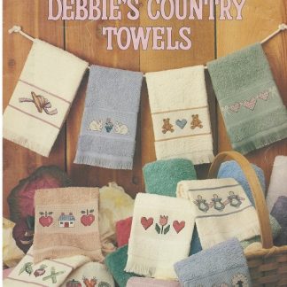 Leisure Arts, Debbie's Country Towels by Debbie Mumm, #785, Counted Cross Stitch Pattern, 1989, Used