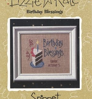 Lizzie Kate, S26, Birthday Blessings, Counted Cross Stitch Pattern