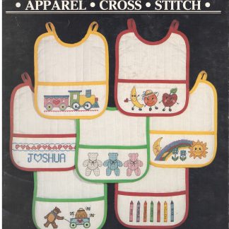 Janlynn, Parade of Bibs, 900-02, Counted Cross Stitch Pattern, 1988, Used