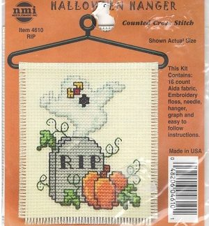 NMI, RIP (Ghost), 4610, Counted Cross Stitch Kit, Halloween Hanger