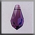 Mill Hill, Crystal Treasures, 13052, Very Small Teardrop Amethyst AB