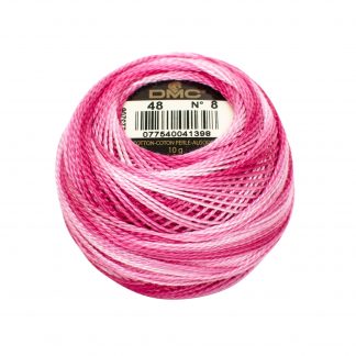 DMC, Pearl Cotton Thread Balls, Size 8, 048 Variegated Baby Pink