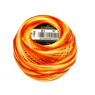 DMC, Pearl Cotton Thread Balls, Size 8, 051 Variegated Burnt Orange
