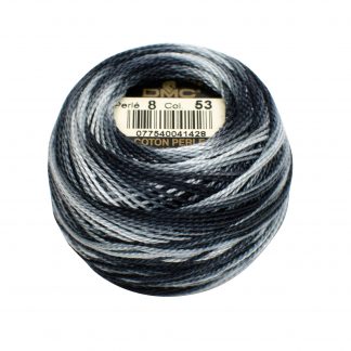 DMC, Pearl Cotton Thread Balls, Size 8, 053 Variegated Steel Gray