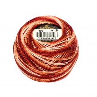 DMC, Pearl Cotton Thread Balls, Size 8, 069 Variegated Terra Cotta