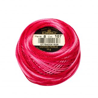 DMC, Pearl Cotton Thread Balls, Size 8, 107 Variegated Carnation