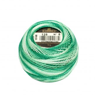 DMC, Pearl Cotton Thread Balls, Size 8, 125 Variegated Seafoam Green