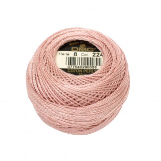 DMC, Pearl Cotton Thread Balls, Size 8, 224 Very Light Shell Pink