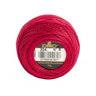 DMC, Pearl Cotton Thread Balls, Size 8, 304 Medium Red