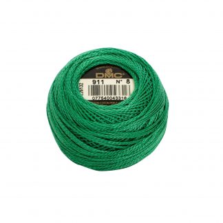 DMC, Pearl Cotton Thread Balls, Size 8, 911 Medium Emerald Green