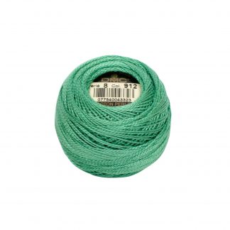 DMC, Pearl Cotton Thread Balls, Size 8, 912 Light Emerald Green