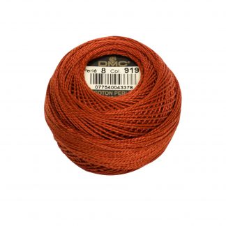 DMC, Pearl Cotton Thread Balls, Size 8, 919 Red Copper