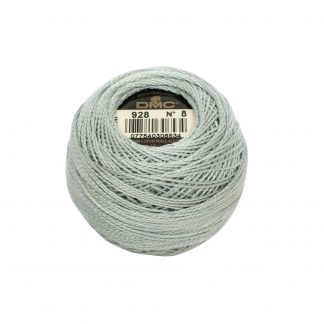DMC, Pearl Cotton Thread Balls, Size 8, 928 Very Light Gray Green