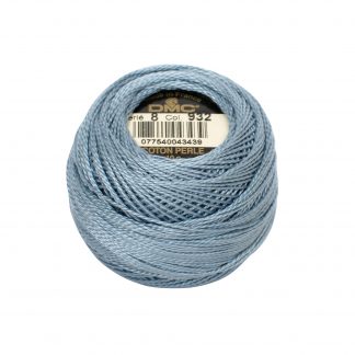 DMC, Pearl Cotton Thread Balls, Size 8, 932 Light Antique Blue