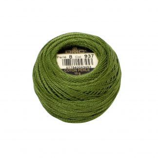 DMC, Pearl Cotton Thread Balls, Size 8, 937 Medium Avocado Green