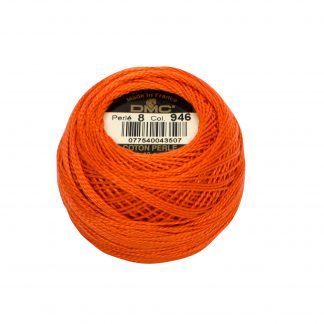 DMC, Pearl Cotton Thread Balls, Size 8, 946 Medium Burnt Orange