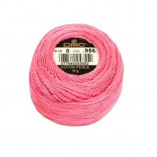 DMC, Pearl Cotton Thread Balls, Size 8, 956 Geranium