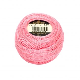 DMC, Pearl Cotton Thread Balls, Size 8, 957 Pale Geranium