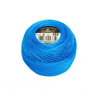 DMC, Pearl Cotton Thread Balls, Size 8, 995 Dark Electric Blue