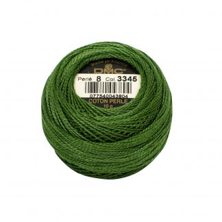 DMC, Pearl Cotton Thread Balls, Size 8, 3345 Dark Hunter Green
