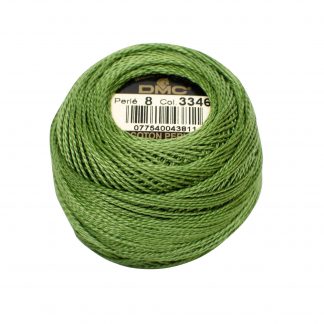 DMC, Pearl Cotton Thread Balls, Size 8, 3346 Hunter Green