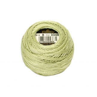 DMC, Pearl Cotton Thread Balls, Size 8, 3348 Light Yellow Green