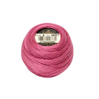 DMC, Pearl Cotton Thread Balls, Size 8, 3687 Mauve
