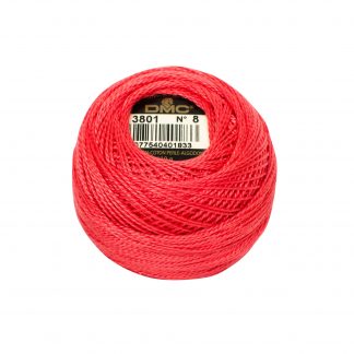 DMC, Pearl Cotton Thread Balls, Size 8, 3801 Very Dark Melon